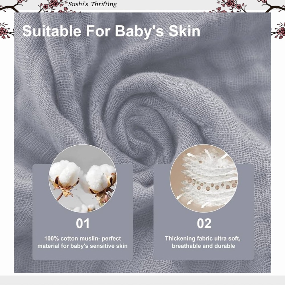 12pk Baby Muslin Set - Picture 5 of 7